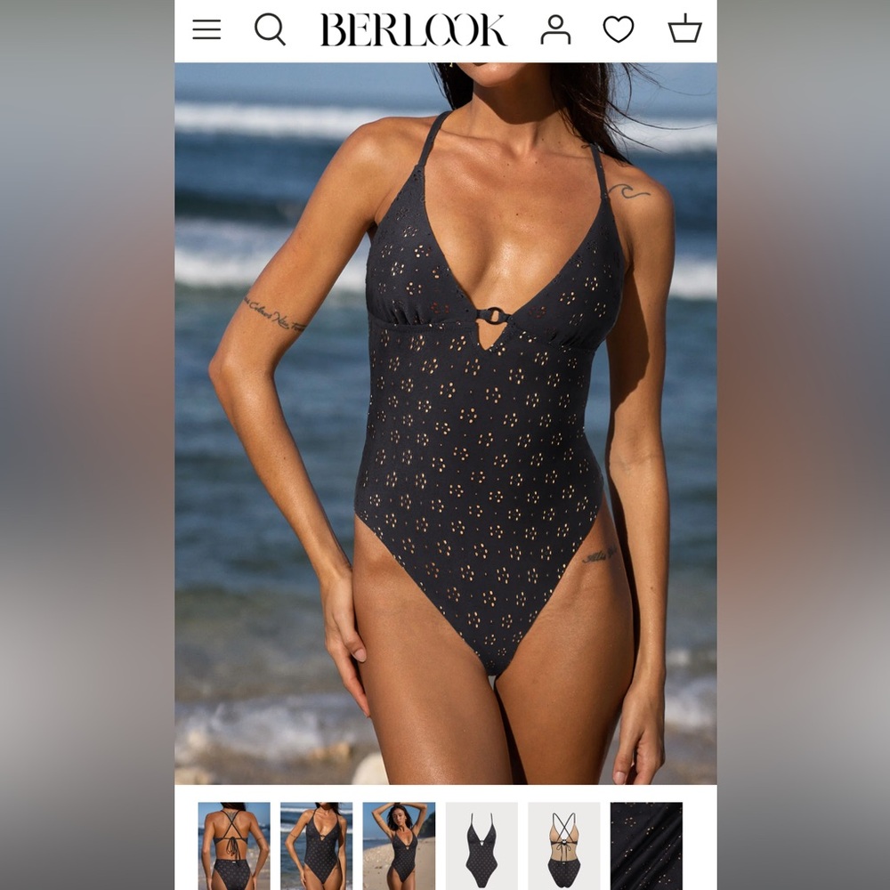 NWT Berlook Black One-Piece Swimsuit